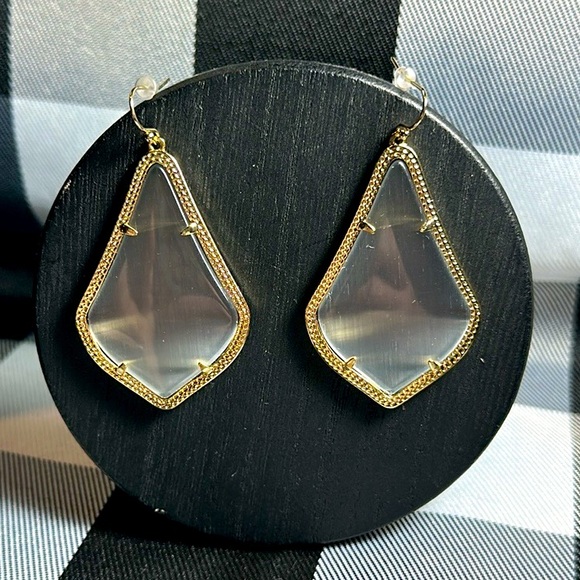 Kendra Scott Alex Drop Earrings gold gray - Picture 1 of 5